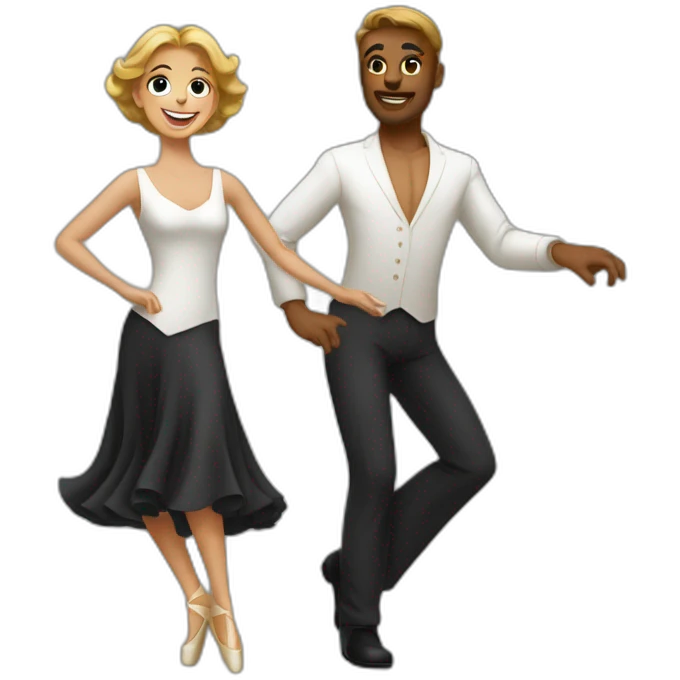 Un couple de danseurs classique  emoji