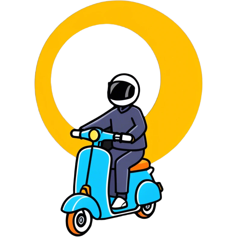 Riding scooty in sun  emoji