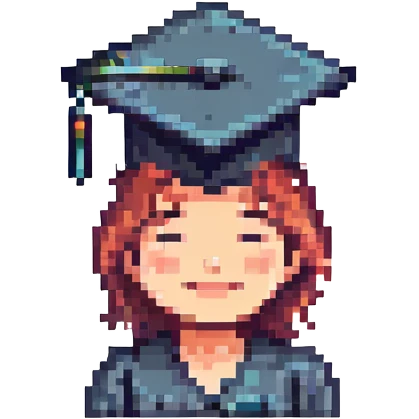 persona sonriente con birrete de graduación emoji
