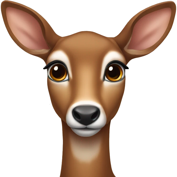 Doe with big brown eyes emoji