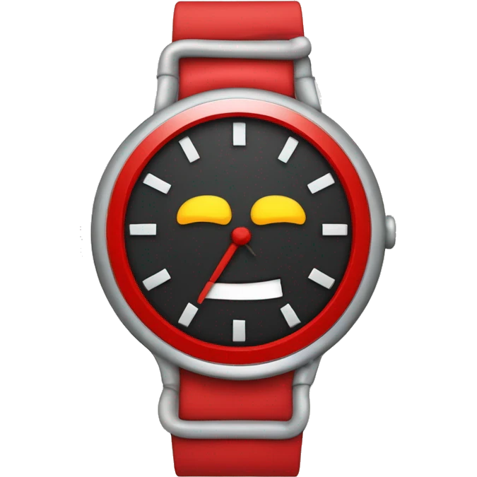 reloj rojo mostrando la hora  emoji