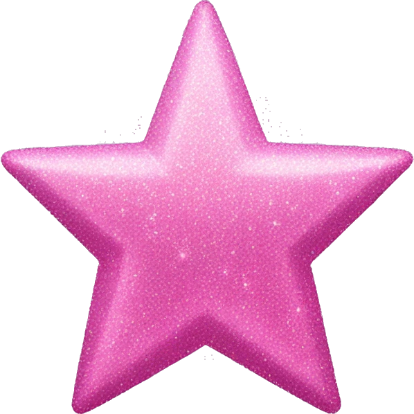 A pink star with glitter  emoji