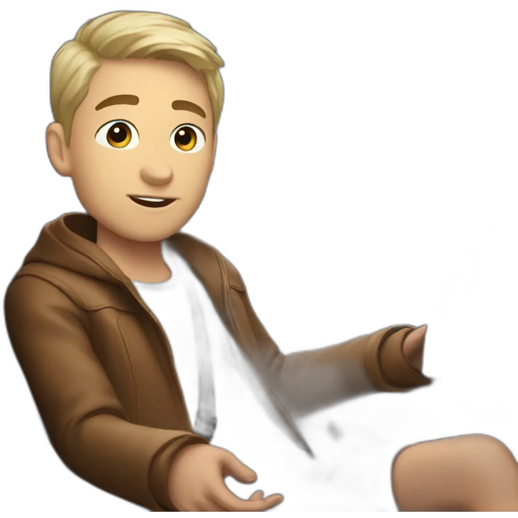 Boy Inside a Tesla emoji
