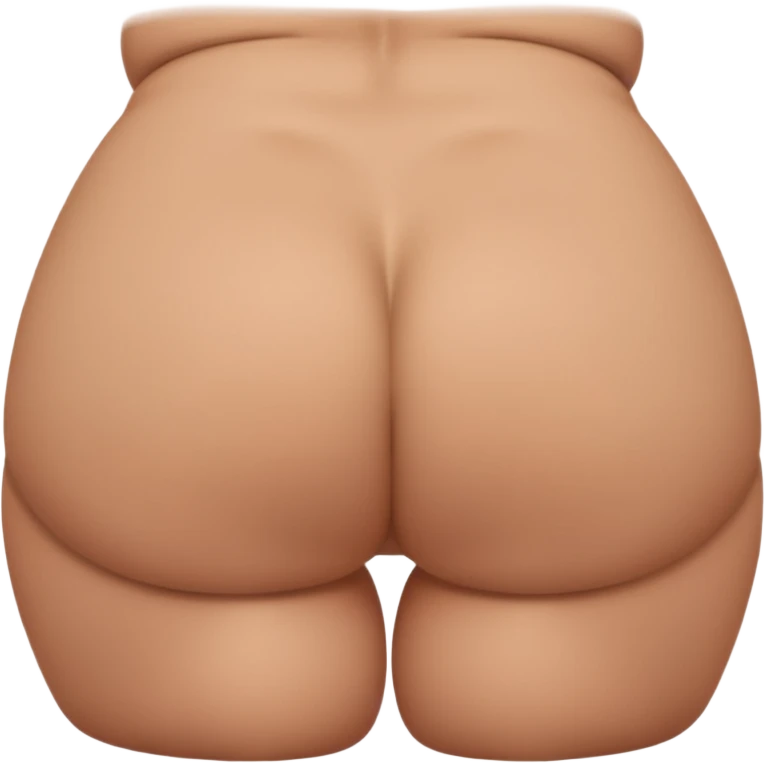 woman facing away from camera, big-round buttcheeks, butt-completely out and showing, plump juicy buttcheeks, woman without clothes emoji