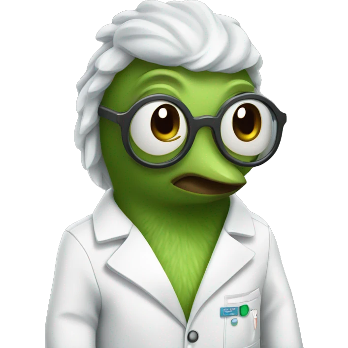 kiwi in a labcoat emoji