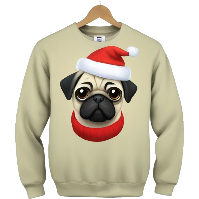 Pug christmas anime fortnite sweater emoji