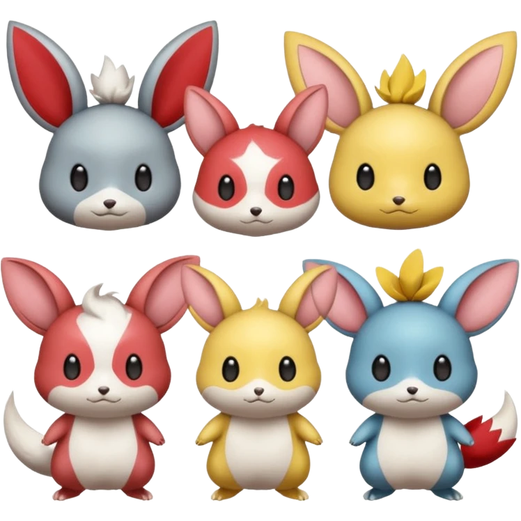 Trico-Minccino-Dedenne-Emolga-Pachirisu-Zangoose-fusion emoji