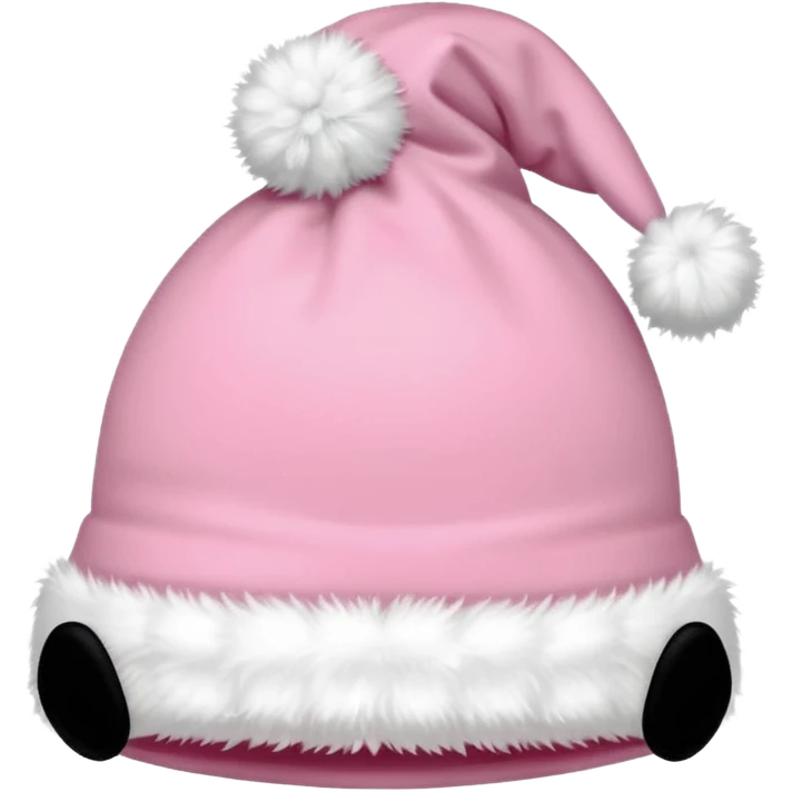 Pastel pink Christmas hat emoji