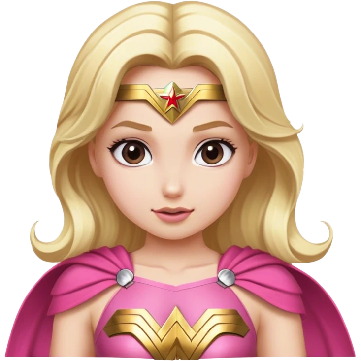 Blond girl pink Wonder Woman emoji