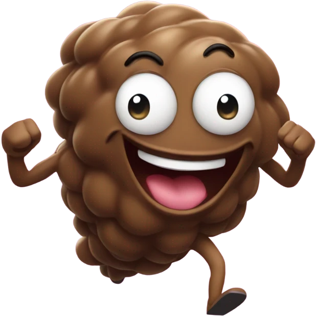 Poop running emoji