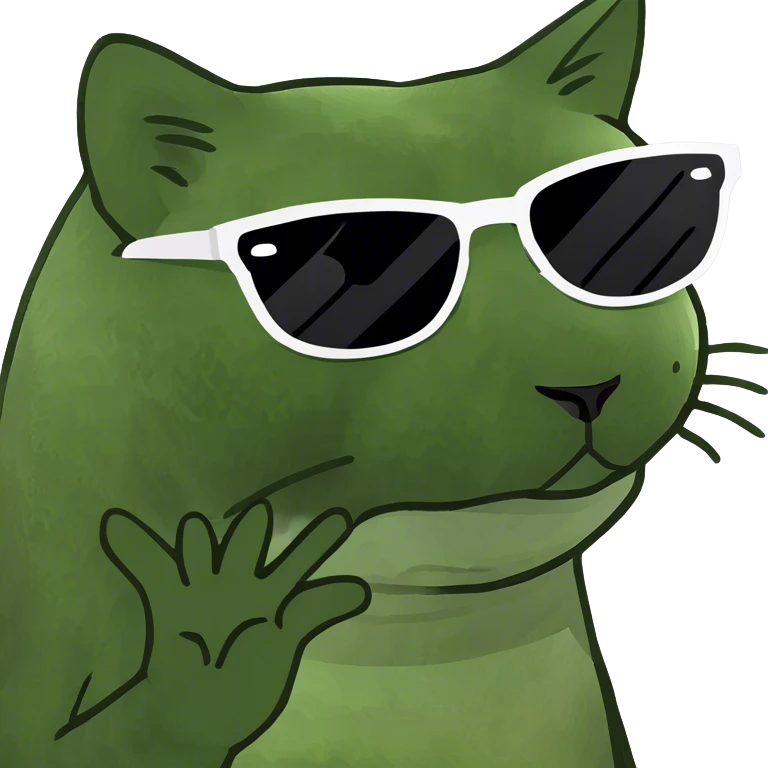 Cat with sunglasses emoji