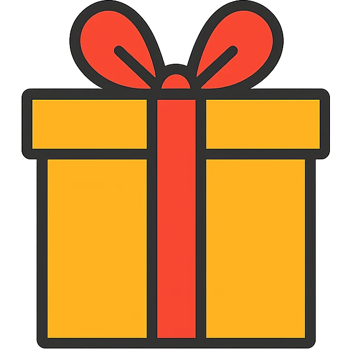 gift box, color outline icon style emoji