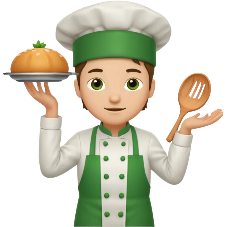 chef with green apron emoji