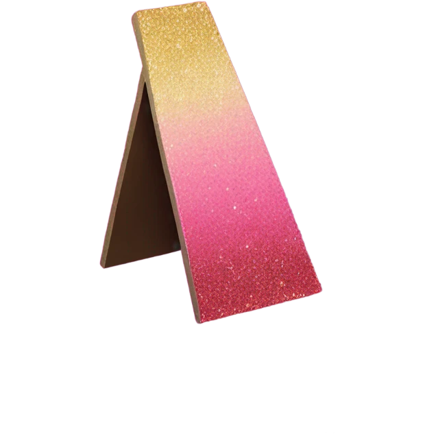 Pink ombre guillotine with glitter emoji