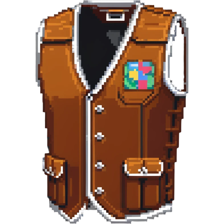 Brown leather vest emoji