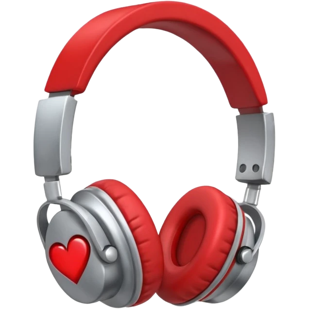 Headphones with sad face  with heart broken emoji