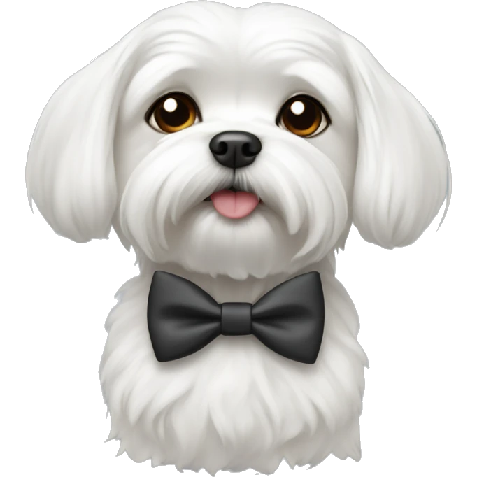 Maltese with bowtie  emoji
