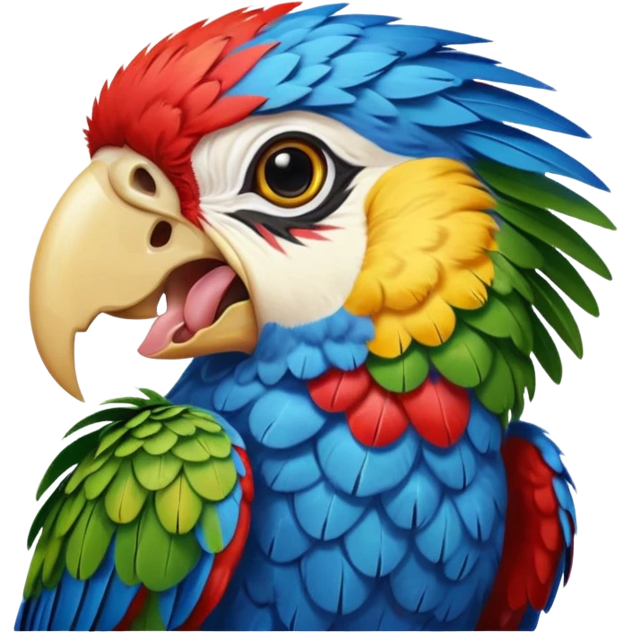 Орущий попугай emoji