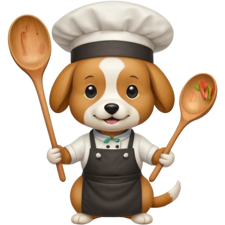 Generate a dog that is a cook emoji