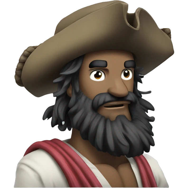Blackbeard from ONE PIECE writing with ink  emoji