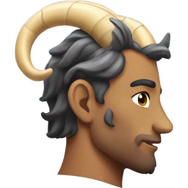 Capricorn side profile emoji