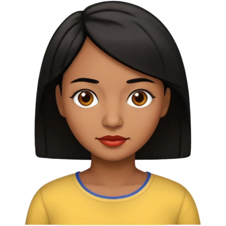 mujer colombiana con pelo corto emoji