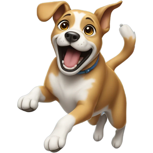 Dog jumping  emoji