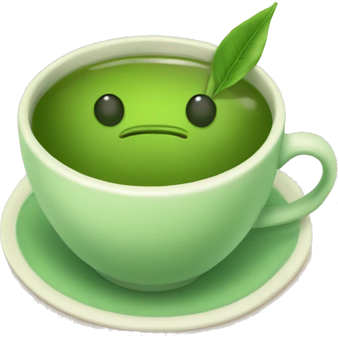 Green tea in a tea cup emoji