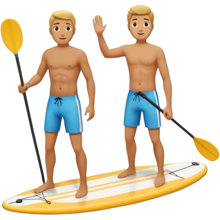 baddle boarding buddies  male wayer emoji