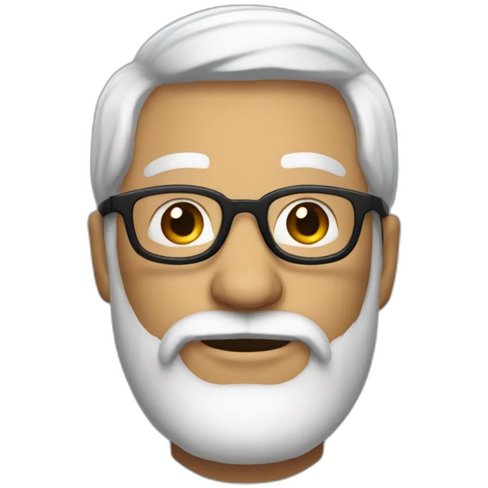 23 old far and bold guy with glasses and black beard emoji