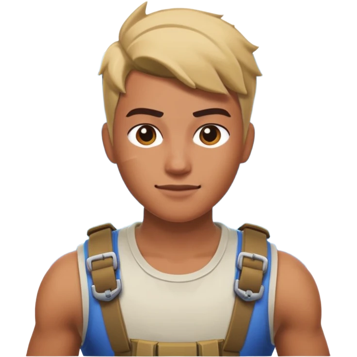 Make a person playing fortnite with clix emoji