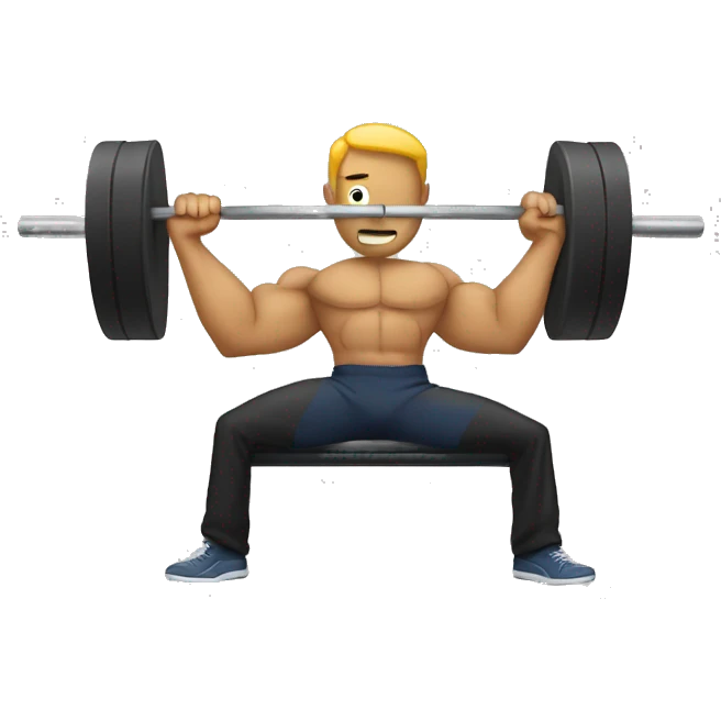 Someone bench pressing (allow me to copy and paste into a chat emoji