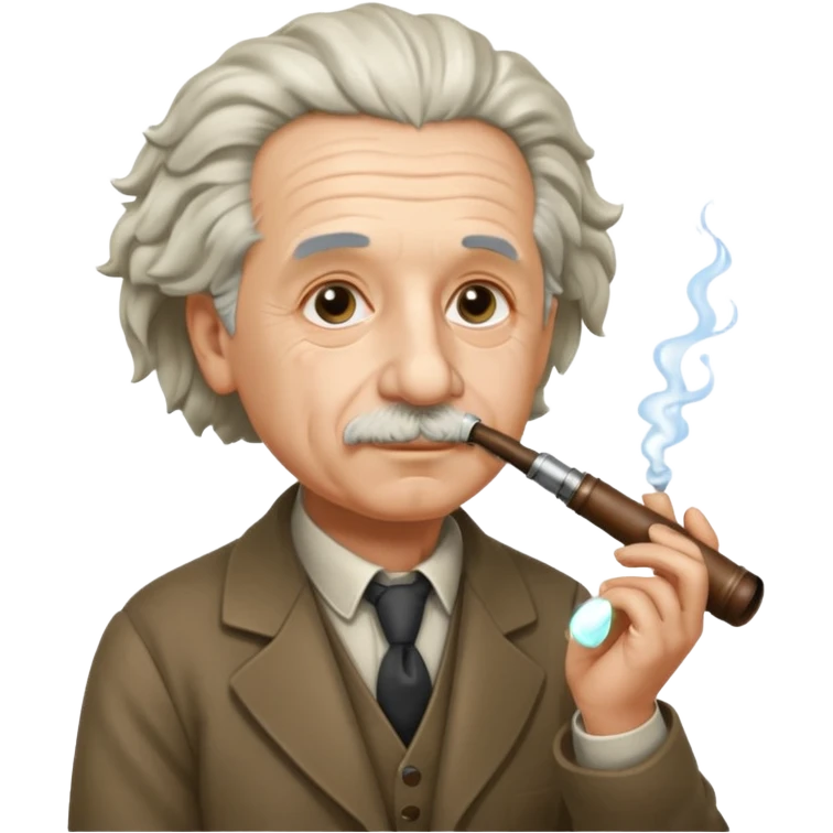 Albert Einstein holding emoji