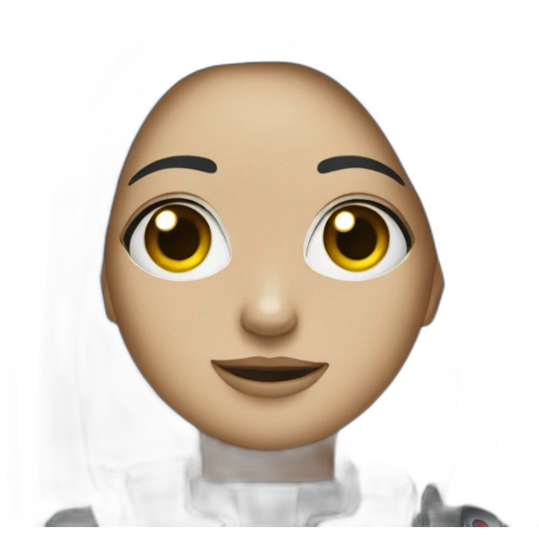 Robot melena rizosa emoji