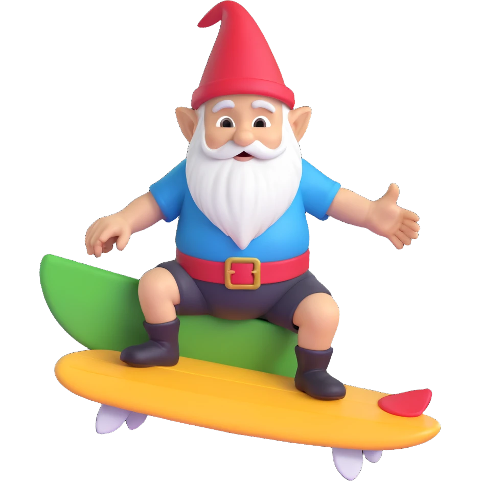 gnome surfing emoji