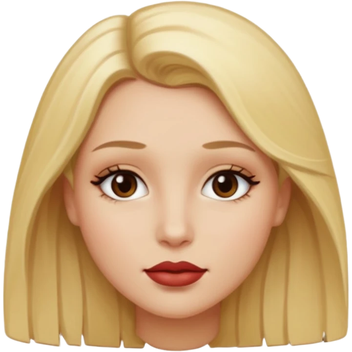 Tengo la tez clara pero en tonalidad cálida, el cabello rubio y ojos oscuros, tengo los labios gruesos emoji