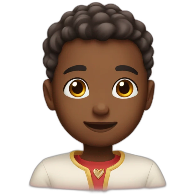 A boy sending love and blessing emoji