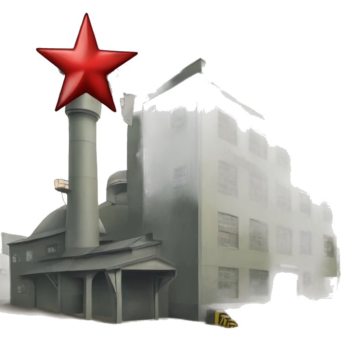 defence factory with a communist star emoji