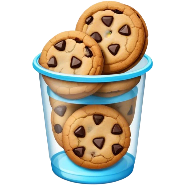 small plastic cup with cookies   emoji
