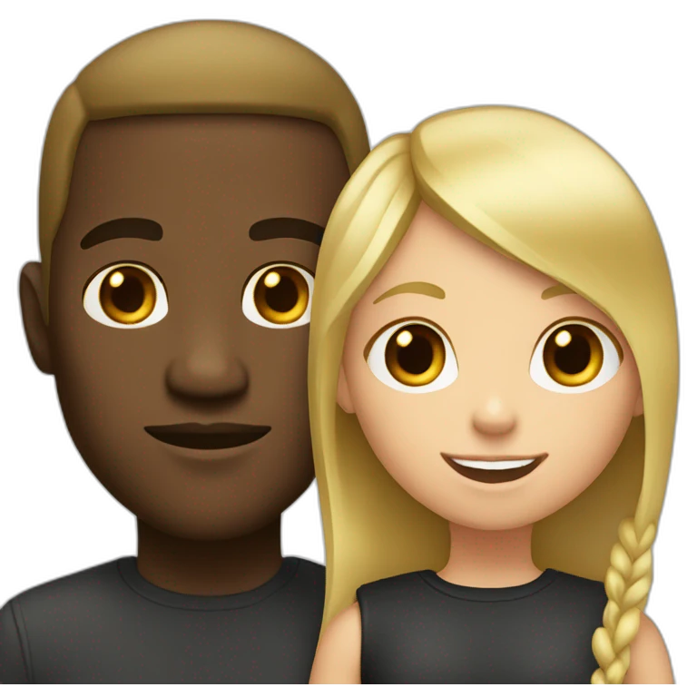 1 Light Black man with a little blonde girl emoji