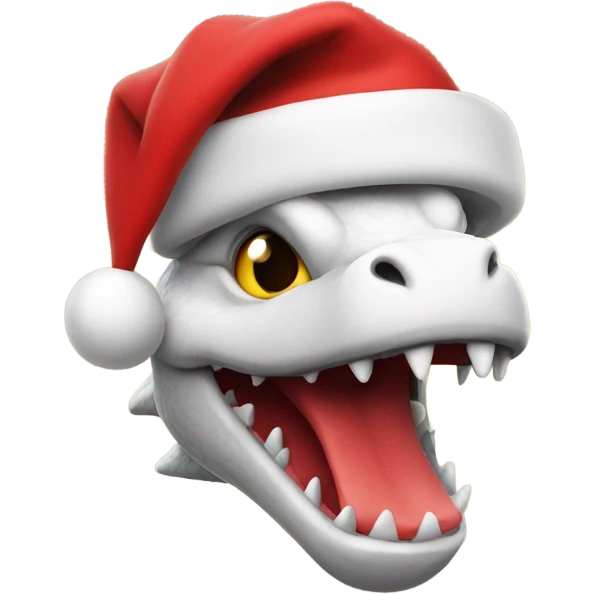 Welsh dragon in a Santa hat emoji