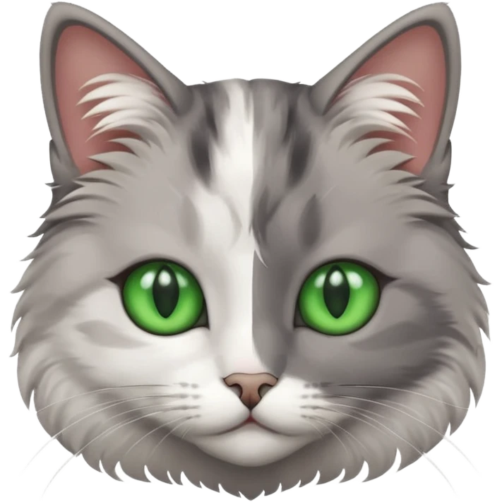 Котик с зелёными глазами  emoji