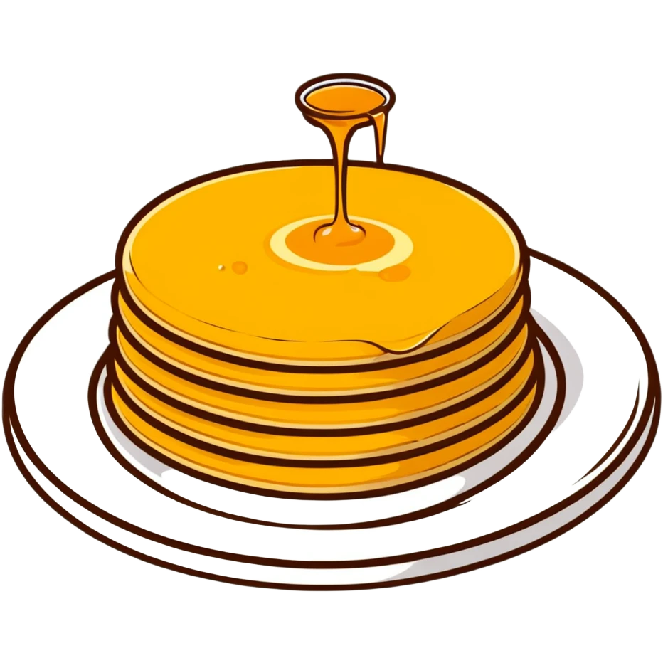 cheese pancakes with honey emoji