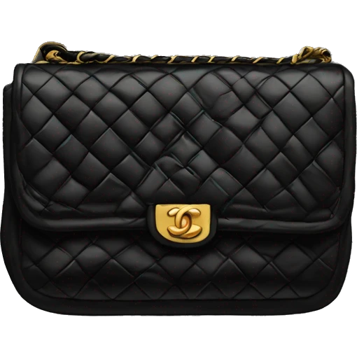Black Chanel purse emoji