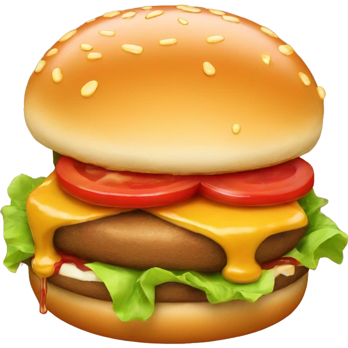burger with dripping ketchup emoji