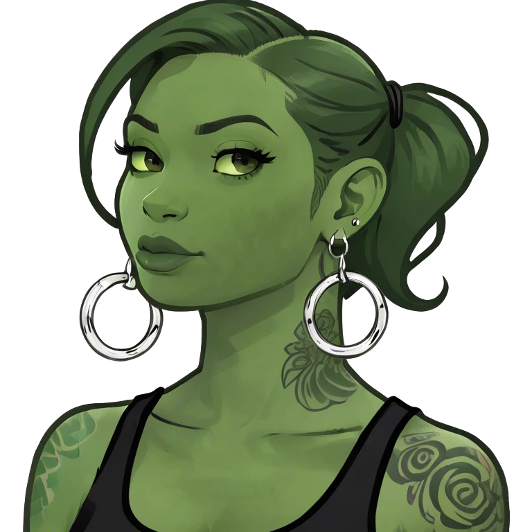 chica con tatuajes  emoji