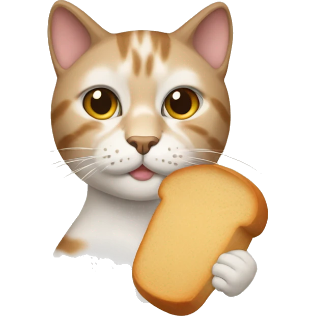 cat with bread on face emoji