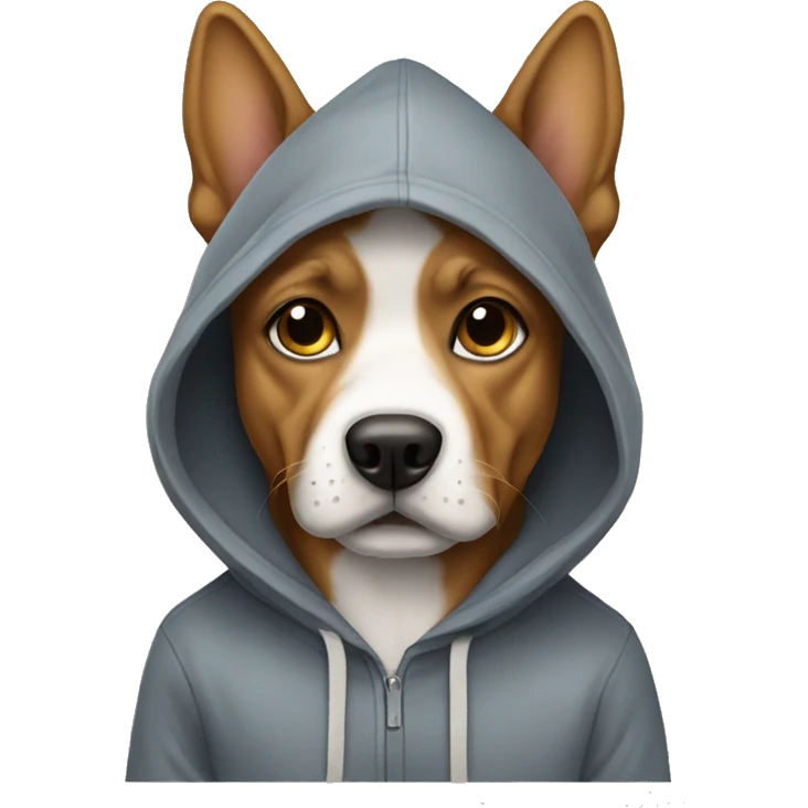 dog wearing hoodie  emoji