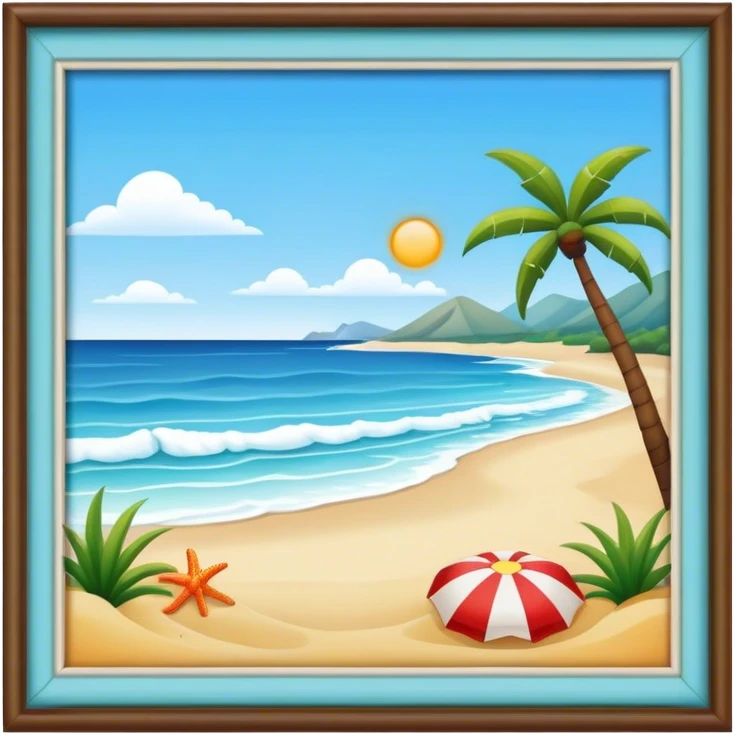 Beach and ocean emoji