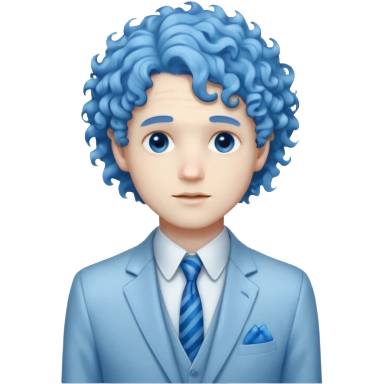 ethereal-pastel-transparent-translucent-gorgeous-spectral-dark-greyish-whitish-gloomy-man-with-blue-curly-hair-with-a-beautiful-creme-suit emoji